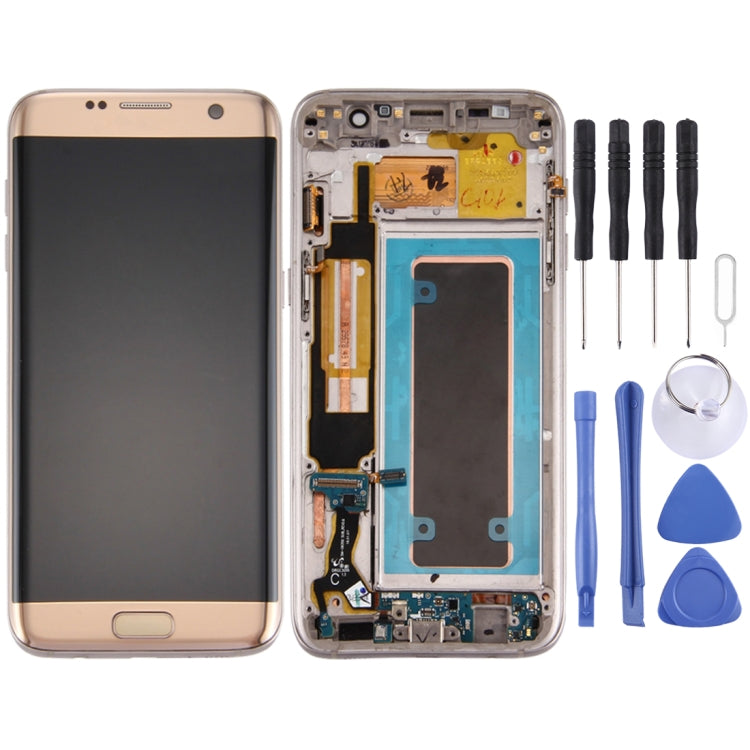 Original LCD Screen and Digitizer Full Assembly with Frame & Charging Port Board & Volume Button & Power Button For Galaxy S7 Edge / G935F, For Samsung Galaxy S7 Edge / G935F, For Galaxy S7 Edge /G935F