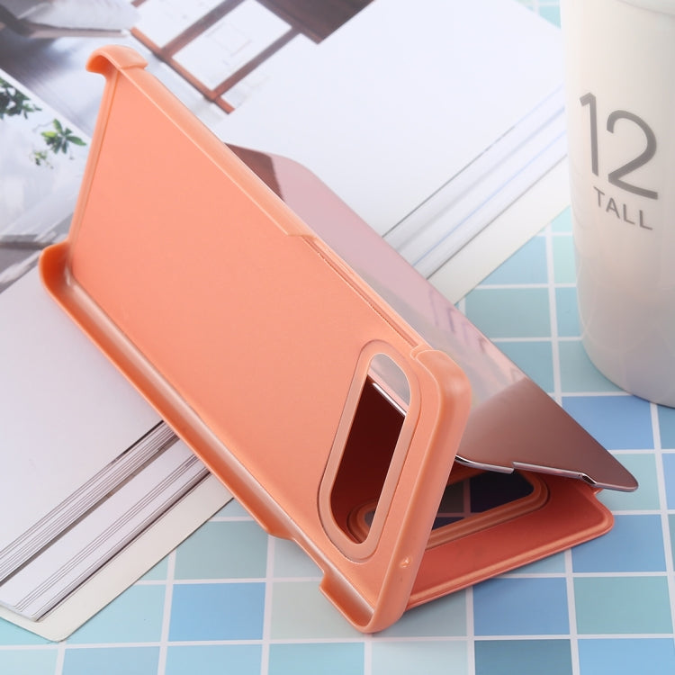 PU Electroplating Mirror Horizontal Flip Leather Case for Galaxy S10, with Holder, For Galaxy S10