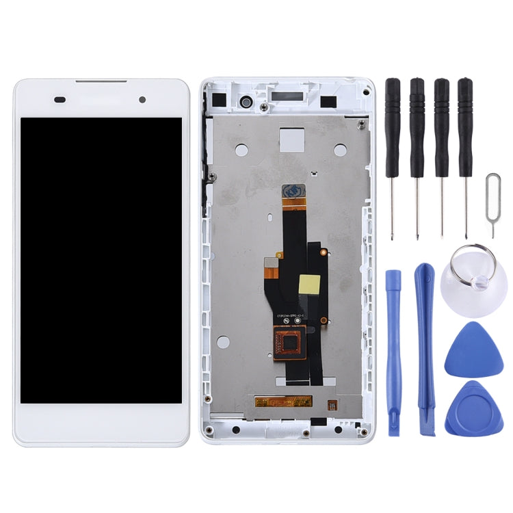 LCD Screen and Digitizer Full Assembly with Frame for Sony Xperia E5 F3311 F3313, For Xperia E5