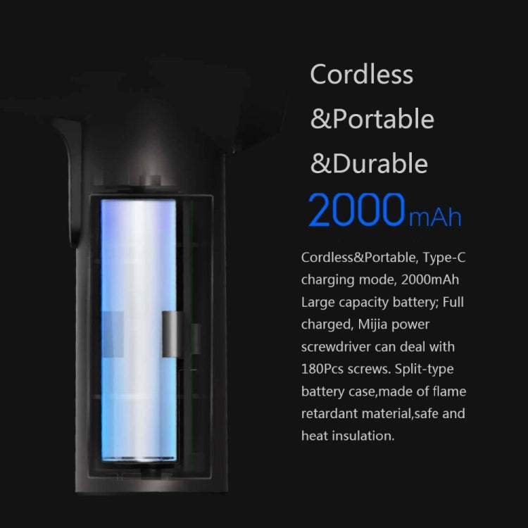 Original Xiaomi Mijia Cordless Rechargeable Screwdriver With 12 PCS  S2 Screw Bits, With 12 PCS S2 Screw