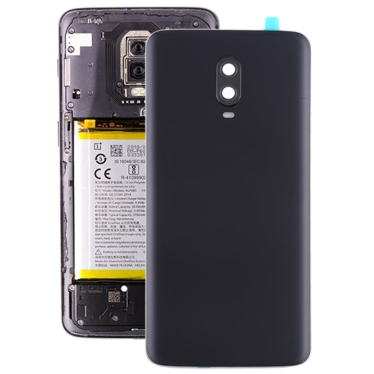 For OnePlus 6T Original Battery Back Cover with Camera Lens Frame, For OnePlus 6T,Original (Frosted Black ), For OnePlus 6T,Original (Jet Black)