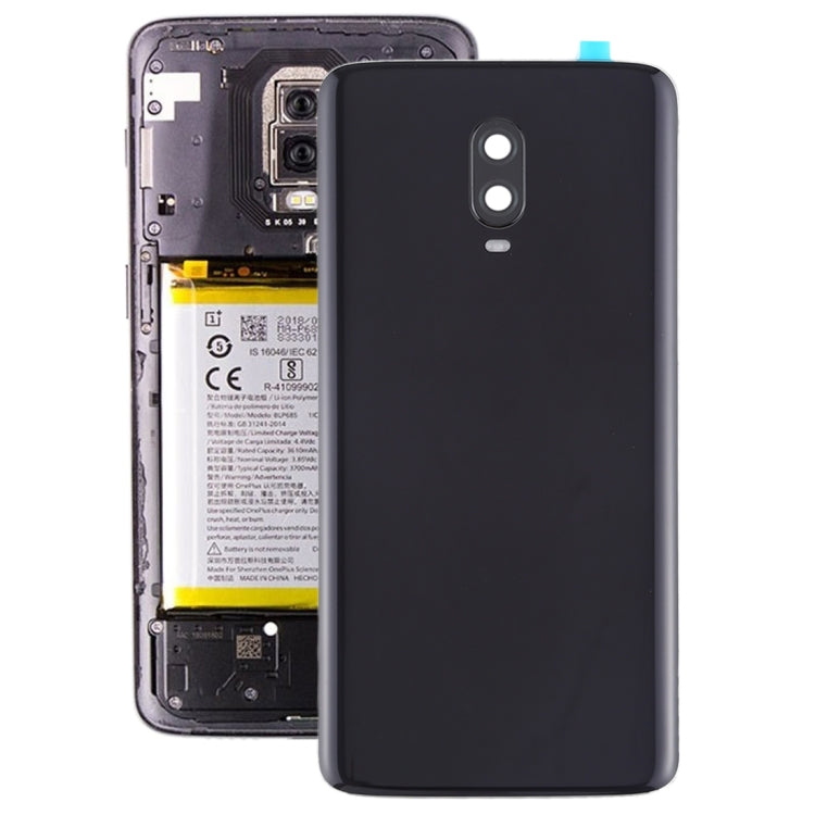 For OnePlus 6T Original Battery Back Cover with Camera Lens Frame, For OnePlus 6T,Original (Frosted Black ), For OnePlus 6T,Original (Jet Black)