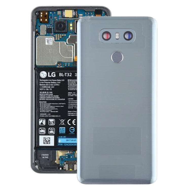 Battery Back Cover with Camera Lens Frame & Fingerprint Sensor for LG G6 / H870 / H870DS / H872 / LS993 / VS998 / US997, For LG G6 with Camera Lens Frame, For LG G6