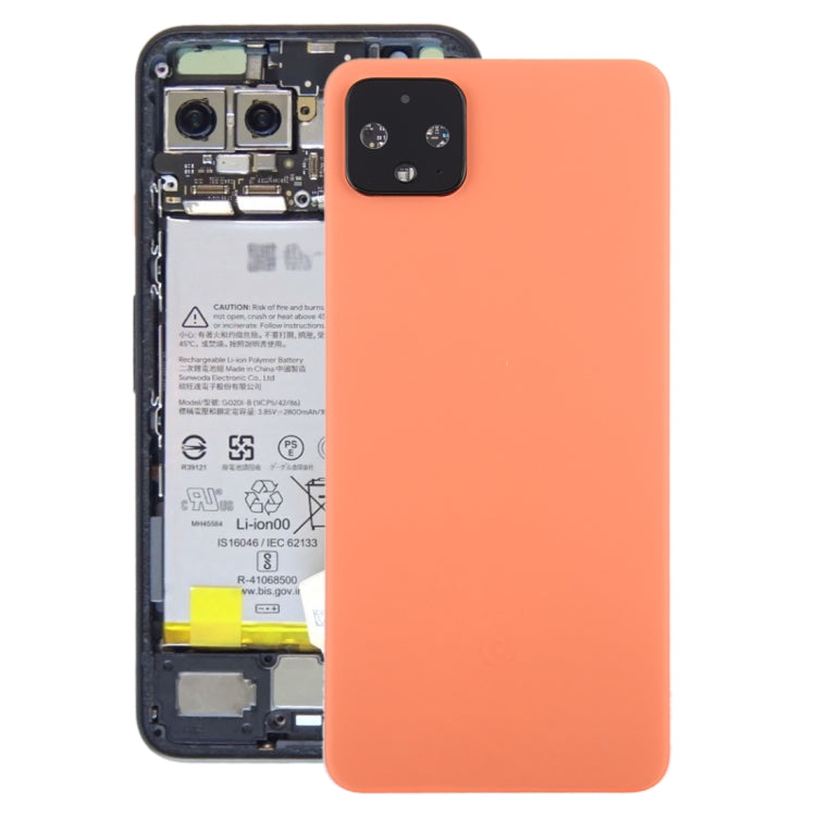Battery Back Cover with Camera Lens Frame for Google Pixel 4, For Google Pixel 4