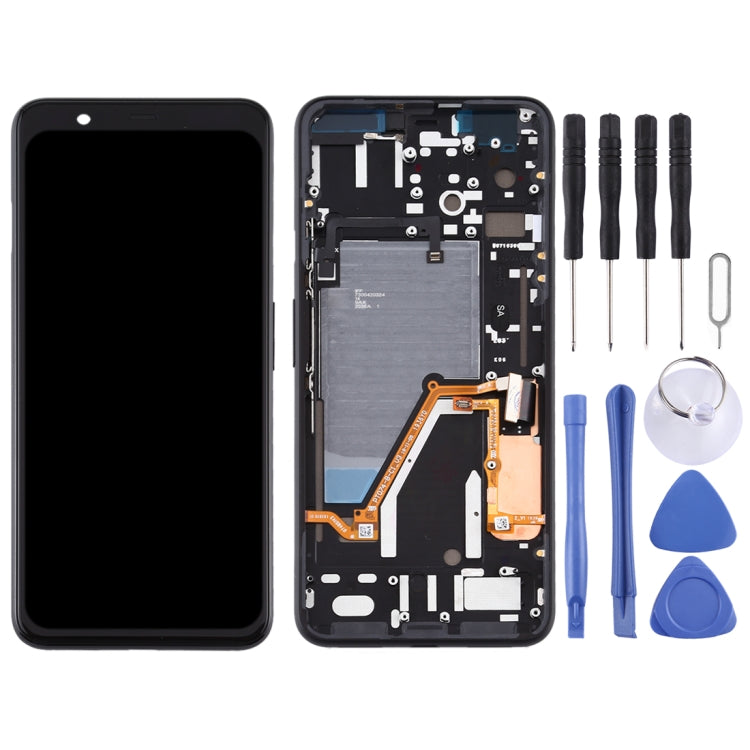 Original LCD Screen and Digitizer Full Assembly with Frame for Google Pixel 4XL, For Google Pixel 4XL(with Frame)