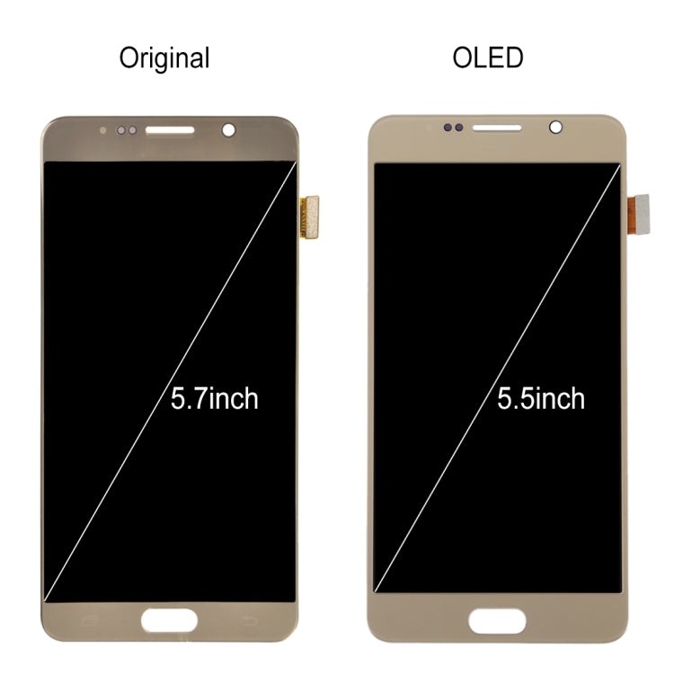 5.5 inch OLED Material LCD Screen and Digitizer Full Assembly for Samsung Galaxy Note 5, For Galaxy Note 5(OLED)