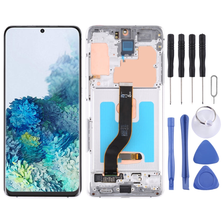 Original LCD Screen and Digitizer Full Assembly with Frame for Samsung Galaxy S20+ 5G SM-G986B/G985, For Samsung Galaxy S20+ 5G, For Samsung Galaxy S20+ 5G(Dark Blue)