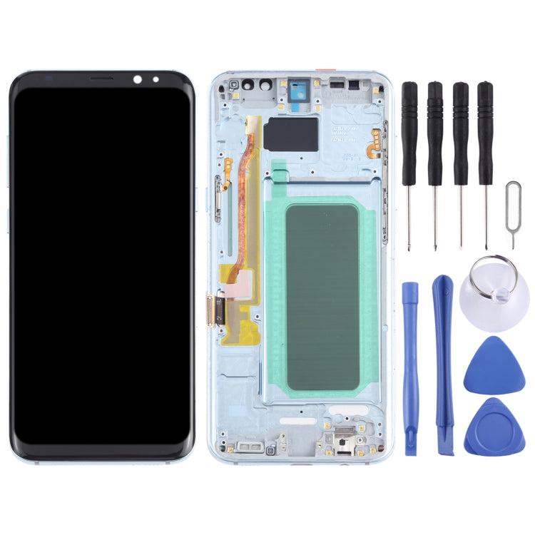 OLED Material LCD Screen and Digitizer Full Assembly with Frame for Samsung Galaxy S8+ SM-G955, For Samsung Galaxy S8+, For Samsung Galaxy S8+(OLED)