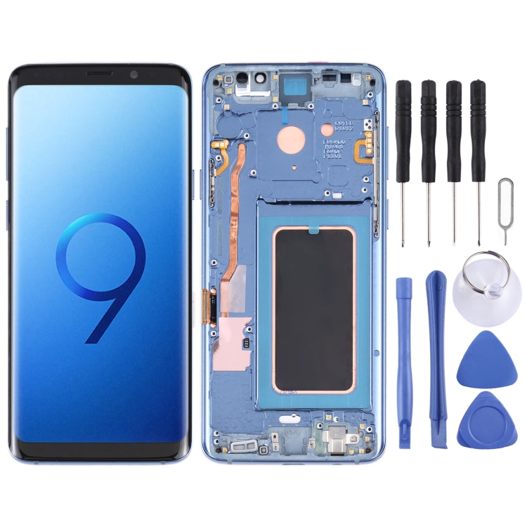 Super AMOLED Material LCD Screen and Digitizer Full Assembly with Frame for Galaxy S9+ / G965F / G965F / DS / G965U / G965W / G9650, For Samsung Galaxy S9+, For Galaxy S9+ (Frame), For Galaxy S9+