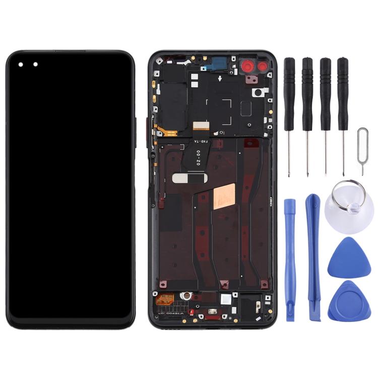 LCD Screen and Digitizer Full Assembly with Frame for Huawei Nova 6 4G, For Huawei Nova 6 4G