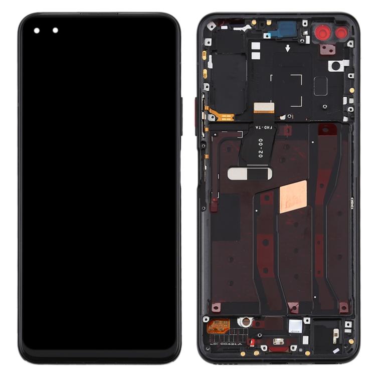 LCD Screen and Digitizer Full Assembly with Frame for Huawei Nova 6 4G, For Huawei Nova 6 4G