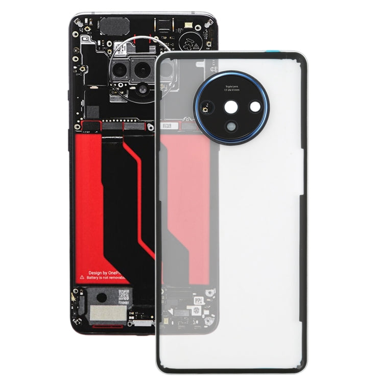 For OnePlus 7T Battery Back Cover with Camera Lens Frame, For OnePlus 7T