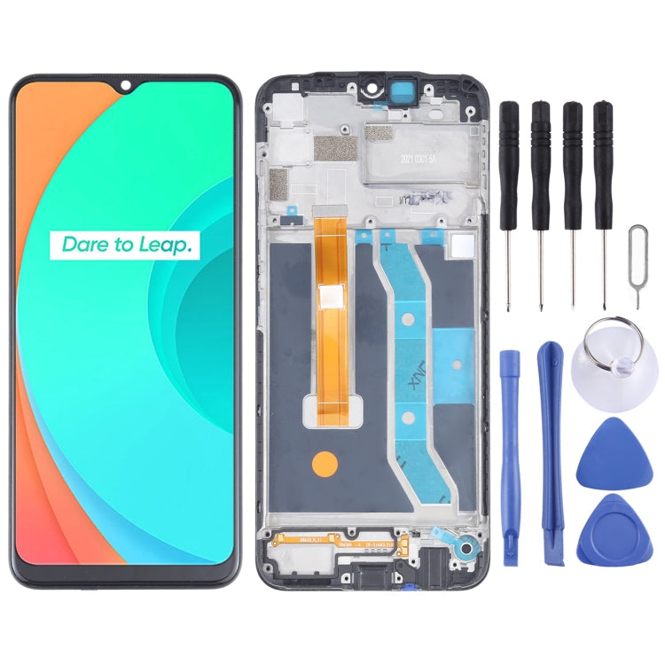 Original LCD Screen and Digitizer Full Assembly With Frame for OPPO Realme C11 RMX2185, For OPPO Realme C11