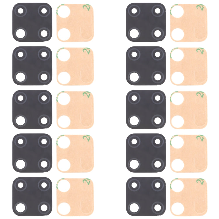 For OPPO Realme C25 RMX3193, RMX3191 10pcs Back Camera Lens, For OPPO Realme C25