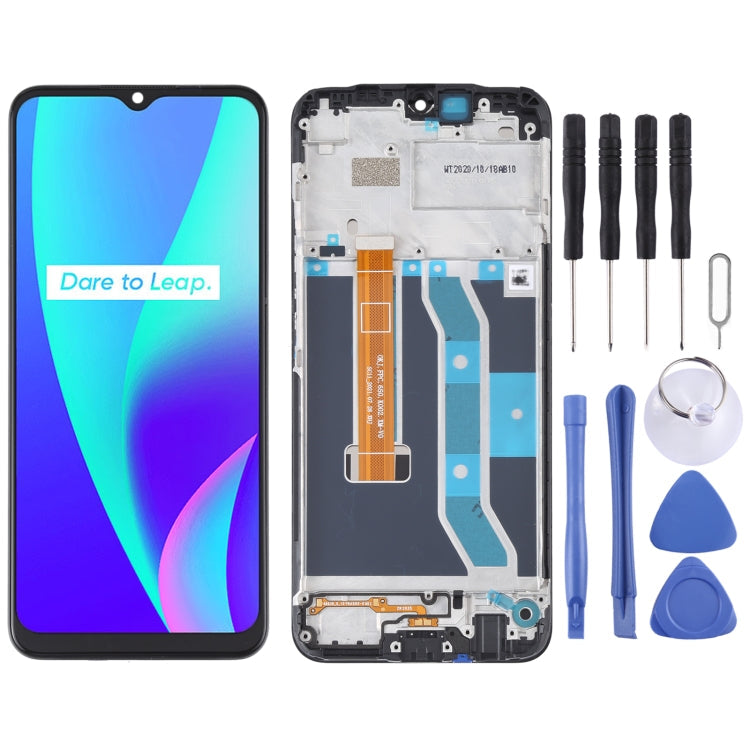Original LCD Screen and Digitizer Full Assembly With Frame for OPPO Realme C15 RMX2180(Standard Version MTK), For OPPO Realme C15(MTK)
