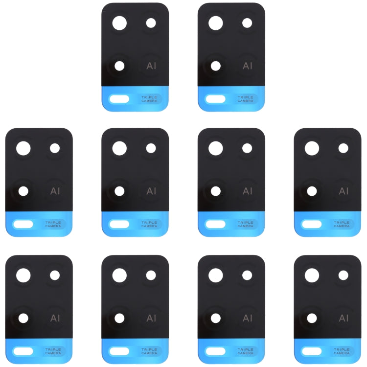 For OPPO A54 4G 10 PCS Back Camera Lens, For OPPO A54 4G(Black), For OPPO A54 4G(Blue)
