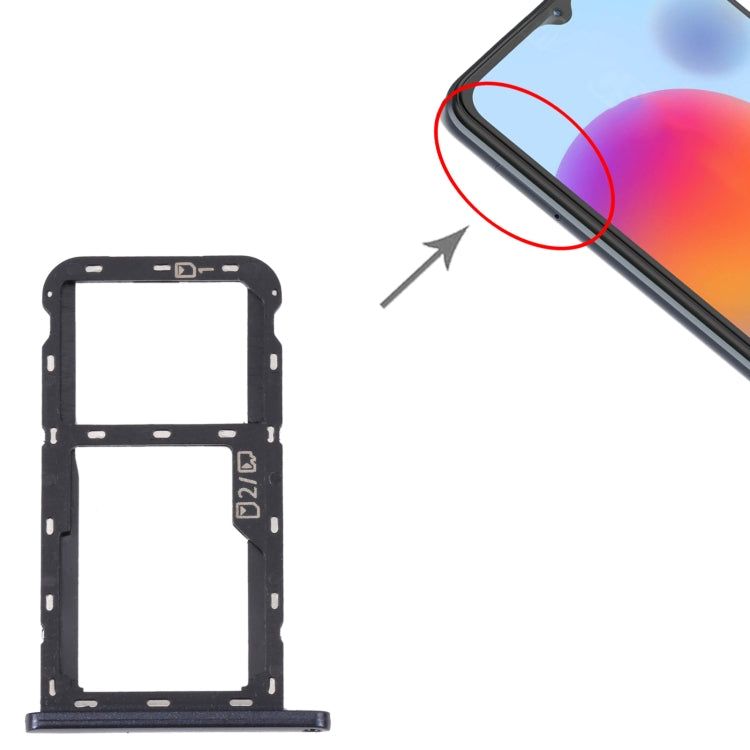 For ZTE Blade A72 SIM Card Tray + SIM Card Tray / Micro SD Card Tray, For ZTE Blade A72