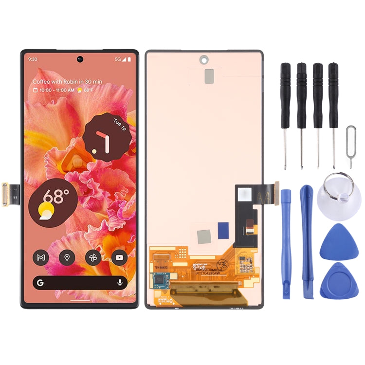 Original AMOLED Material LCD Screen and Digitizer Full Assembly for Google Pixel 6 GB7N6 G9S9B16, For Google Pixel 6