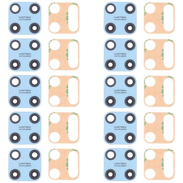 For OPPO Realme C25Y RMX3265, RMX3268 10pcs Back Camera Lens, For OPPO Realme C25Y