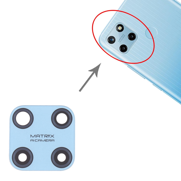 For OPPO Realme C25Y RMX3265, RMX3268 10pcs Back Camera Lens, For OPPO Realme C25Y
