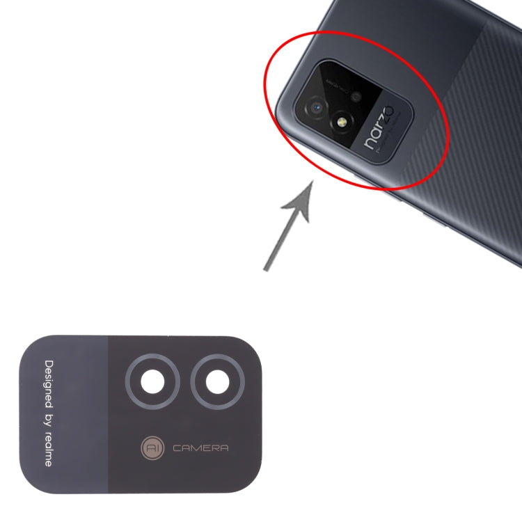 For OPPO Realme Narzo 50i RMX3235 10pcs Back Camera Lens, For OPPO Realme Narzo 50i, For OPPO Realme Narzo 50i(Green)
