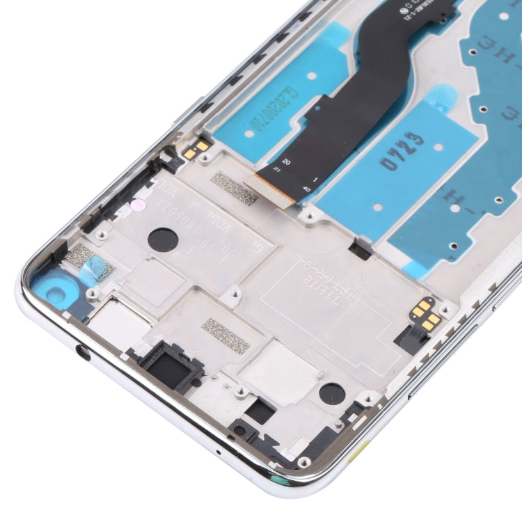 LCD Screen and Digitizer Full Assembly with Frame for TCL 10L / 10 Lite T770H, For TCL 10L / 10 Lite(Silver)