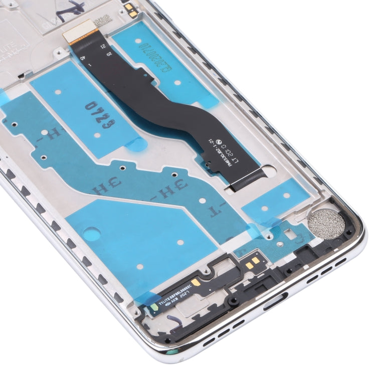 LCD Screen and Digitizer Full Assembly with Frame for TCL 10L / 10 Lite T770H, For TCL 10L / 10 Lite(Silver)