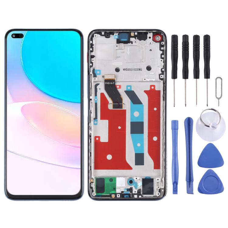 Original LCD Screen and Digitizer Full Assembly with Frame for Huawei Nova 8i, For Huawei Nova 8i