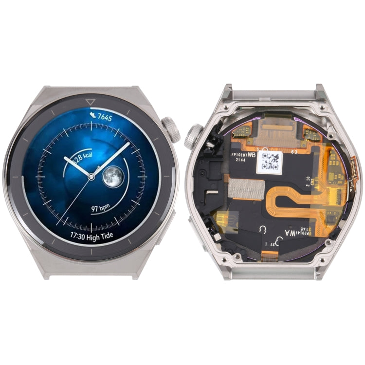 Original Sapphire Material LCD Screen for Huawei Watch GT 3 Pro 46mm Digitizer Full Assembly With Frame, For Huawei Watch GT 3 Pro 46mm(Silver)