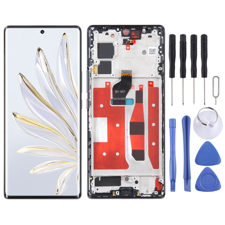 Original LCD Screen For Honor 70 Digitizer Full Assembly with Frame, For Honor 70  (Original)