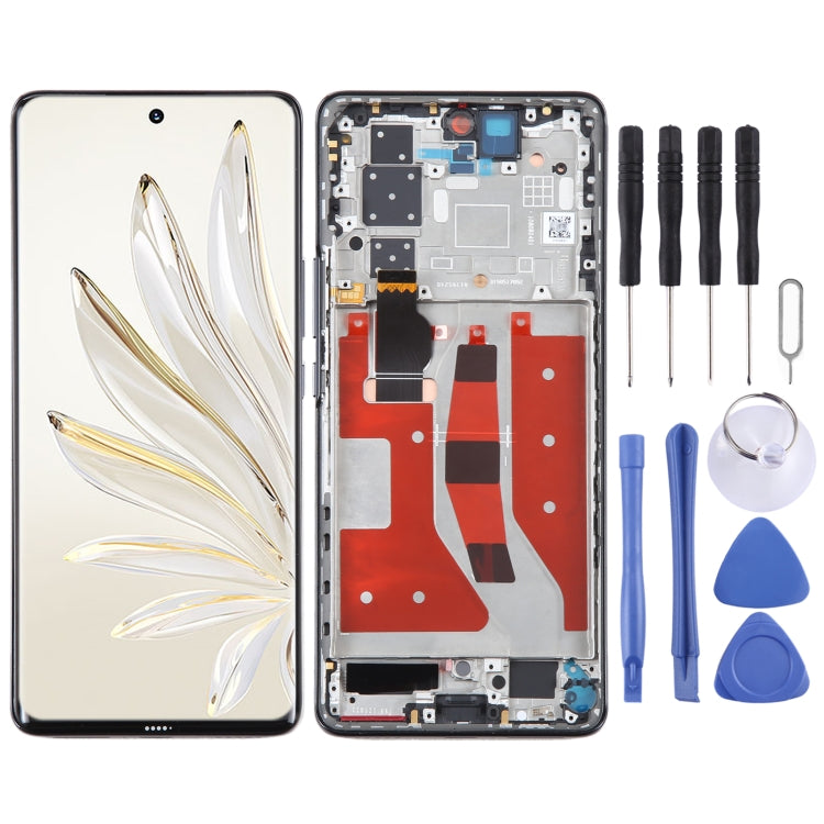 Original LCD Screen For Honor 70 Pro Digitizer Full Assembly with Frame, For Honor 70 Pro (Original)