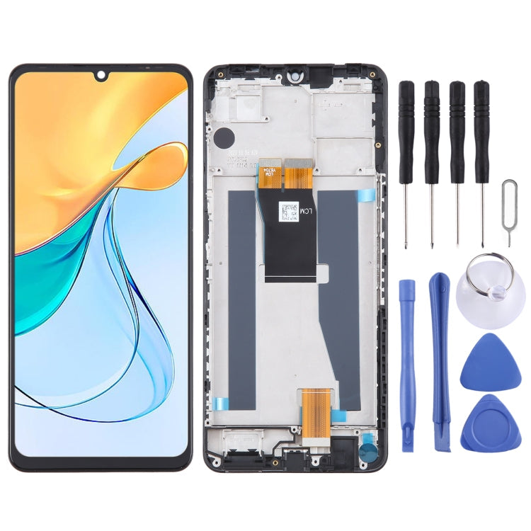 For ZTE Blade V50 Vita 8550 LCD Screen Digitizer Full Assembly with Frame, For ZTE Blade V50 Vita