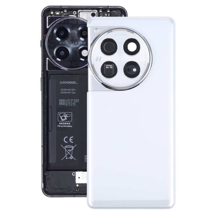 For OnePlus 12 PJD110 CPH2573 CPH2581 Original Glass Battery Back Cover with Camera Lens, For OnePlus 12(Original with Camera Lens Frame)