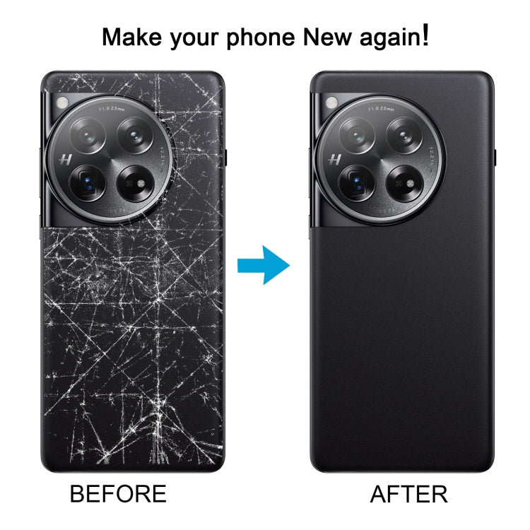 For OnePlus 12 PJD110 CPH2573 CPH2581 Original Glass Battery Back Cover with Camera Lens, For OnePlus 12(Original with Camera Lens Frame)