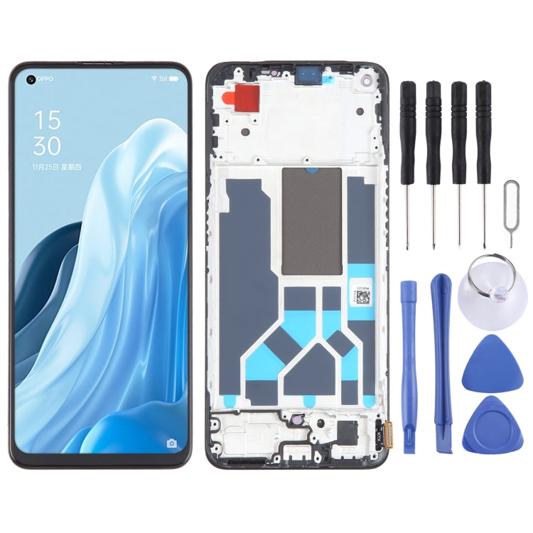 OLED LCD Screen For OPPO Reno7 SE 5G Digitizer Full Assembly with Frame / Fingerprint Identification, For OPPO Reno7 SE 5G(with Fingerprint)