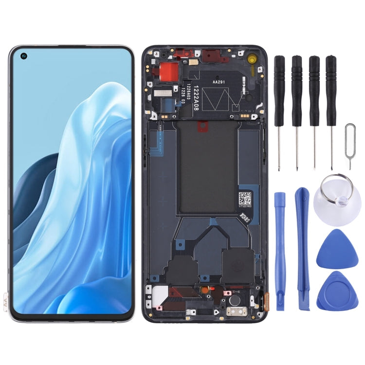 Original LCD Screen For OPPO Reno7 Pro 5G Digitizer Full Assembly with Frame, For OPPO Reno7 Pro 5G
