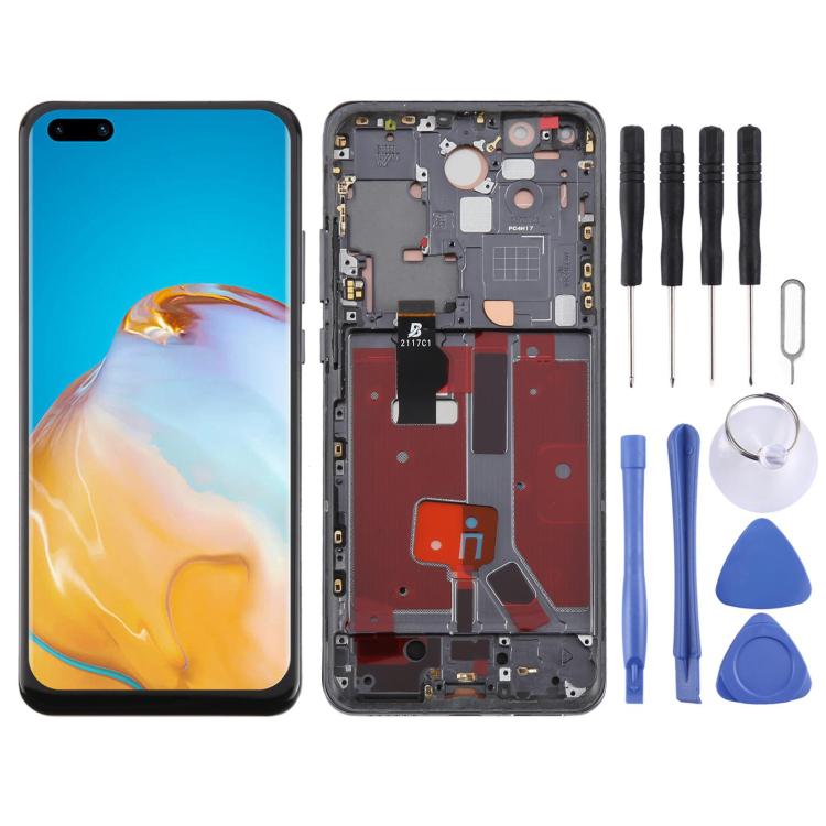 For Huawei P40 Pro TFT LCD Screen Digitizer Full Assembly with Frame, Not Supporting Fingerprint Identification, For Huawei P40 Pro(TFT)