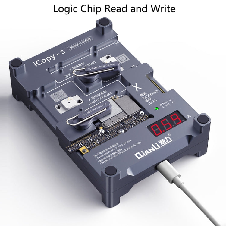 Qianli iCopy-S Double Sided Chip Test Stand 4 in1 Logic Baseband EEPROM Chip Non-removal For iPhone 7 / 7 Plus / 8 / 8 Plus, For iPhone 7 / 7 Plus / 8 / 8 Plus
