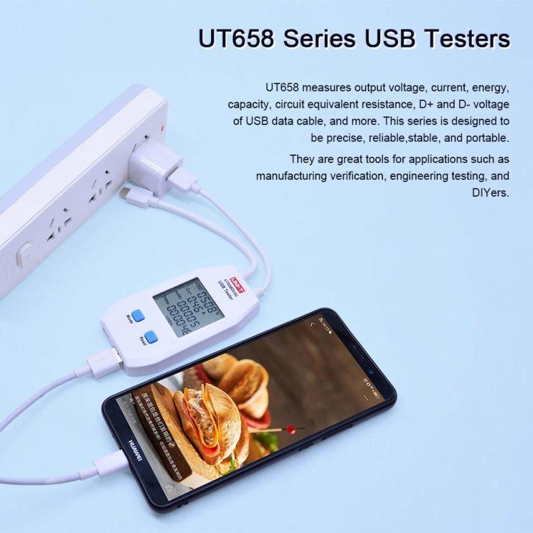 UNI-T USB Voltmeter Ammeter Tester UT658DUAL, UT658DUAL