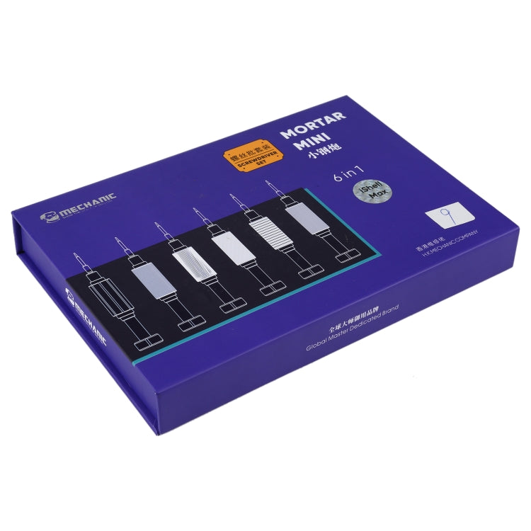 MECHANIC Mortar Mini iShell Max 6 in 1 Phone Repair Precision Screwdriver Set, MECHANIC Mortar Mini iShell Max
