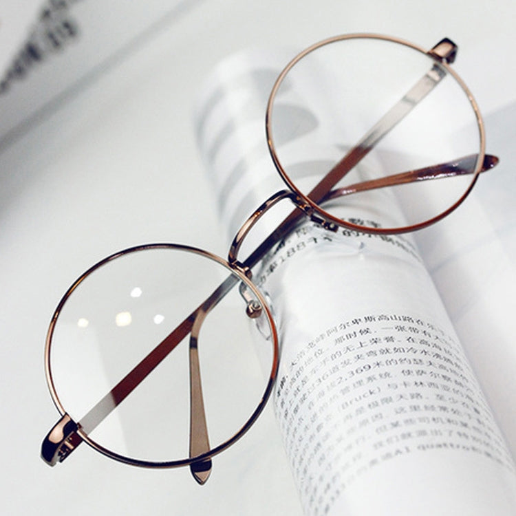 Round-Framed Glasses Small Fresh, Silver, Bronze, Gun gray, Round-Framed Glasses, Golden