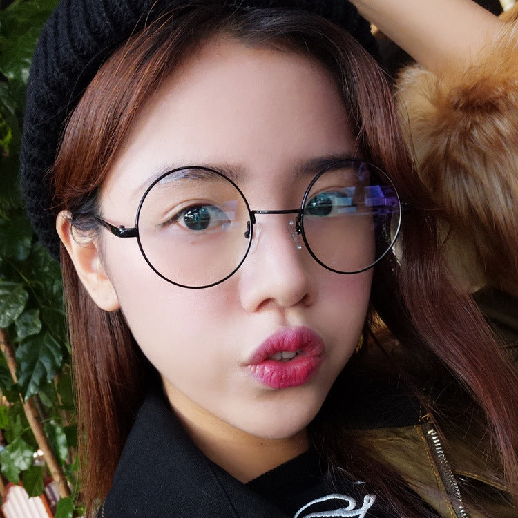 Round-Framed Glasses Small Fresh, Silver, Bronze, Gun gray, Round-Framed Glasses, Golden