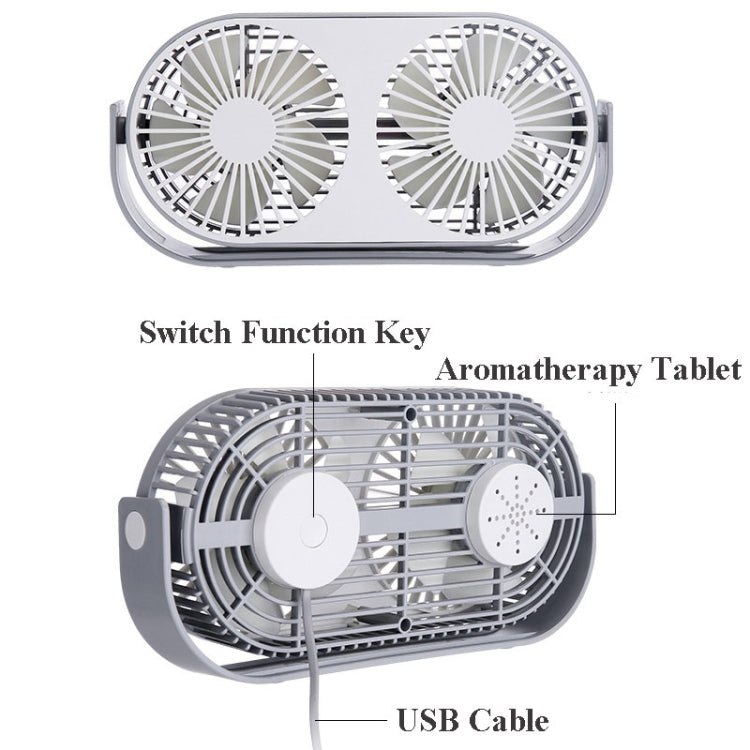 Small Bean Desktop Desktop Double Leaf Usb Mini Fan