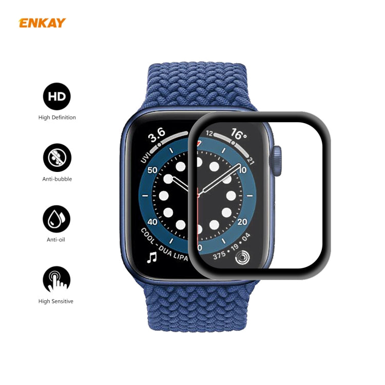 2 PCS For Apple Watch Series 6/5/4/SE 40mm ENKAY Hat-Prince 3D Full Screen PET Curved Hot Bending HD Screen Protector Film, For Apple Watch Series 6/5/4/SE 40mm