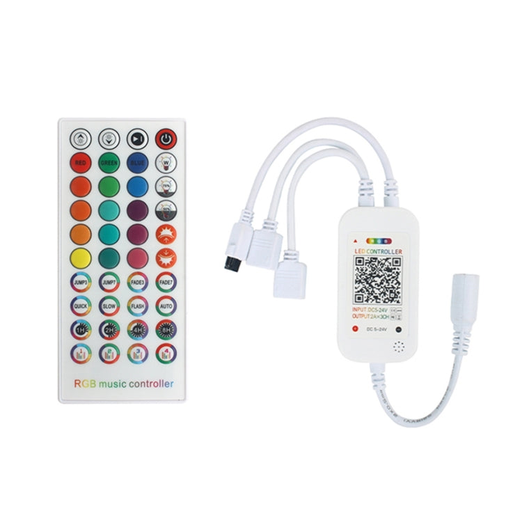 WiFi Smart 4 Pin RGB LED Strip Light Contoller APP Remote Voice Control Works with Alexa Echo, 5-24V, WiFi 40-keys Controller, WiFi 24-keys Controller