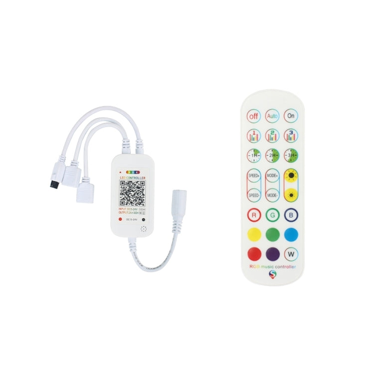 WiFi Smart 4 Pin RGB LED Strip Light Contoller APP Remote Voice Control Works with Alexa Echo, 5-24V, WiFi 40-keys Controller, WiFi 24-keys Controller
