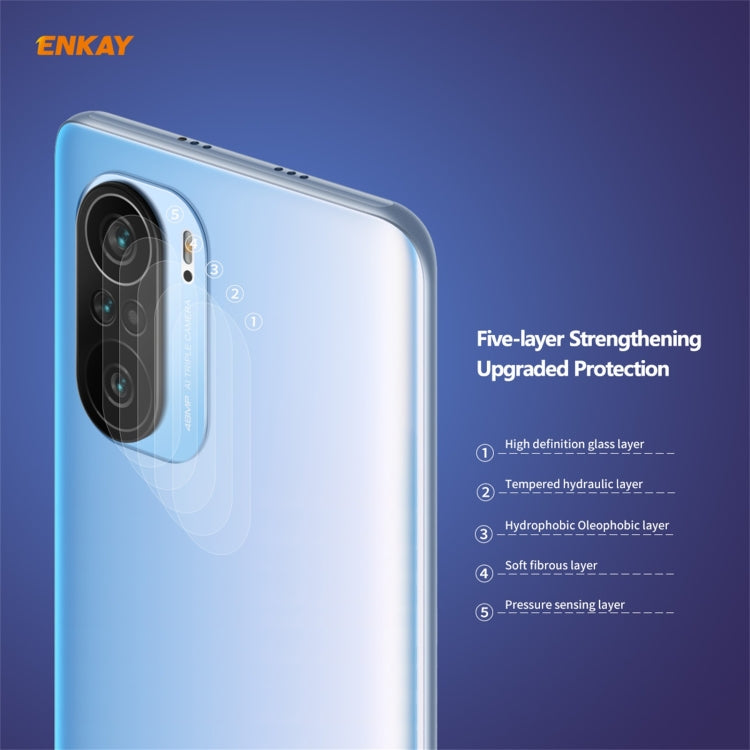 2 PCS Hat-Prince ENKAY 0.2mm 9H 2.15D Round Edge Rear Camera Lens Tempered Glass Film Protector, For Redmi K40 / K40 Pro / K40 Pro+, For Xiaomi Poco F3, For Redmi Note 10 Pro / Note 10 Pro Max, For Samsung Galaxy A52 / A72 (4G/5G)                      ...
