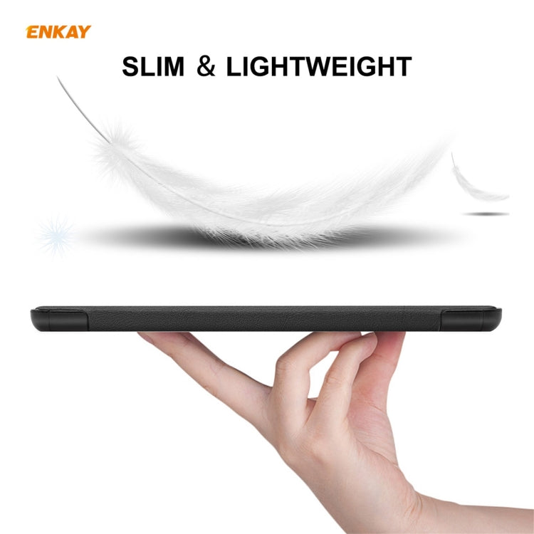 ENKAY PU Leather + Plastic Case with Three-folding Holder for Samsung Galaxy Tab A7 Lite T220 / T225, For Samsung Galaxy Tab A7 Lite T220