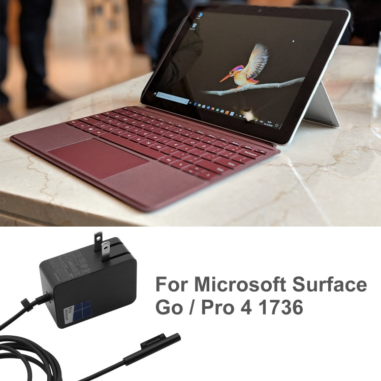 24W 15V 1.6A AC Adapter Charger for Microsoft Surface Go / Pro 4 1736, US Plug