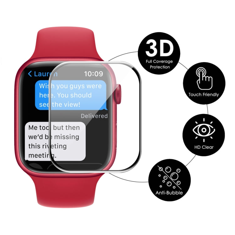 ENKAY Hat-Prince 3D Full Coverage Soft PC Edge + PMMA HD Screen Protector Film For Apple Watch Series 9 / 8 / 7 45mm, 1 PCS, 2 PCS, 5 PCS, 10 PCS